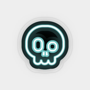 Skull in Neon Optics Sticker